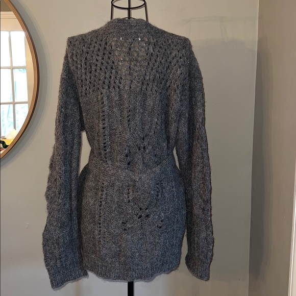 St. Roche Alpaca Blend Cora Cardigan Dark Heather Gray Size S - Picture 5 of 9